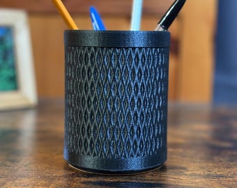 Ribbed Cross Pencil Cup, Toothbrush Holder, Kitchen Utensil Storage, Pen Holder, Bathroom Organizer, Office Desk Accessories
