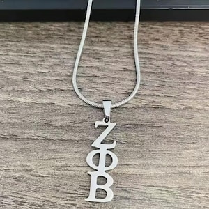 Collar Zeta Phi Beta, Joyería, Joyería exclusiva, Zeta Finer Girl, Collar con letra griega, Divine 9, Regalo Z Phi B, Regalo
