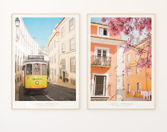 Lisbon Yellow Tram Art Print: Portugal Travel Photography (Digital Download)