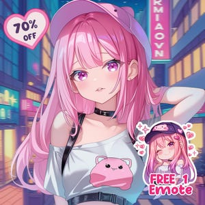 Aangepaste PFP, Twitch PFP, profielfoto, PFP-commissie, profielpictogram, personagecommissie, Anime, Vtuber-PFP, Pngtuber-PFP, PFP-anime
