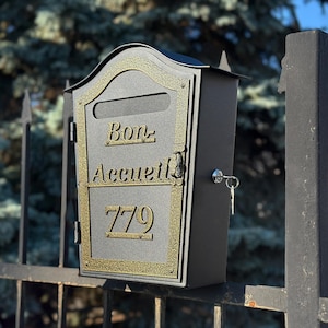 Buzón metálico personalizado con cerradura: buzón seguro para montar en la pared