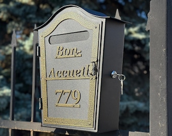 Buzón metálico personalizado con cerradura: buzón seguro para montar en la pared