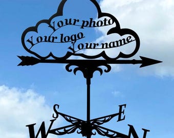 Custom Metal Weathervane - Personal Wind Vane Decor for Roof or Garden - Weather Resistant