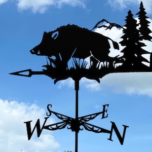 Wild Wind Metal Weathervane - Wind Indicator Decor for Roof or Garden
