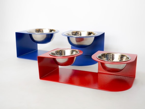 Erhhter Doppelnapfstnder: Moderner Hunde- und Katzennapf aus Metall -  Etsy.de