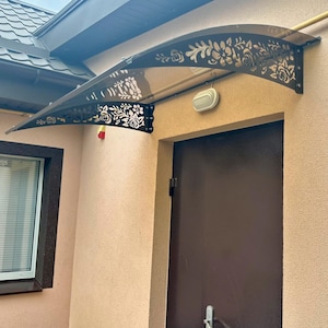 Metal Awning - Transparent Door Canopy |  Roof For Door