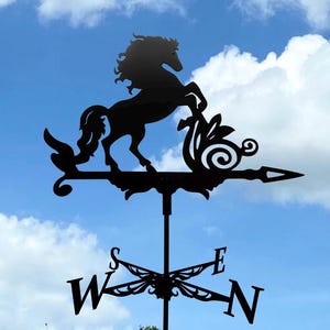 Metal Weathervane Horse – Outdoor Roof Weathervane, Weather-Resistant
