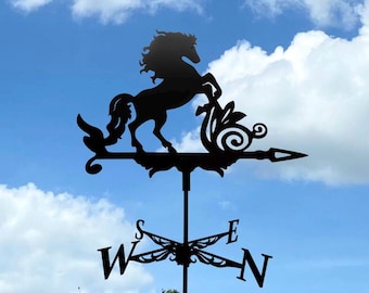 Metal Weathervane Horse – Outdoor Roof Weathervane, Weather-Resistant