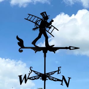 Lucky Sweep Chimney Weathervane: Metall Windrichtungsanzeiger