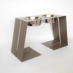 Elevated Dog Bowl Stand for large dog | Modern Dog Feeder | Raised Double Dog Bowls | Dog Water Bowl
