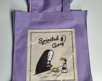 Spirited Away, official No Face Teatime Embroidered Tote Bag, from Ghibli Park in Japan.
