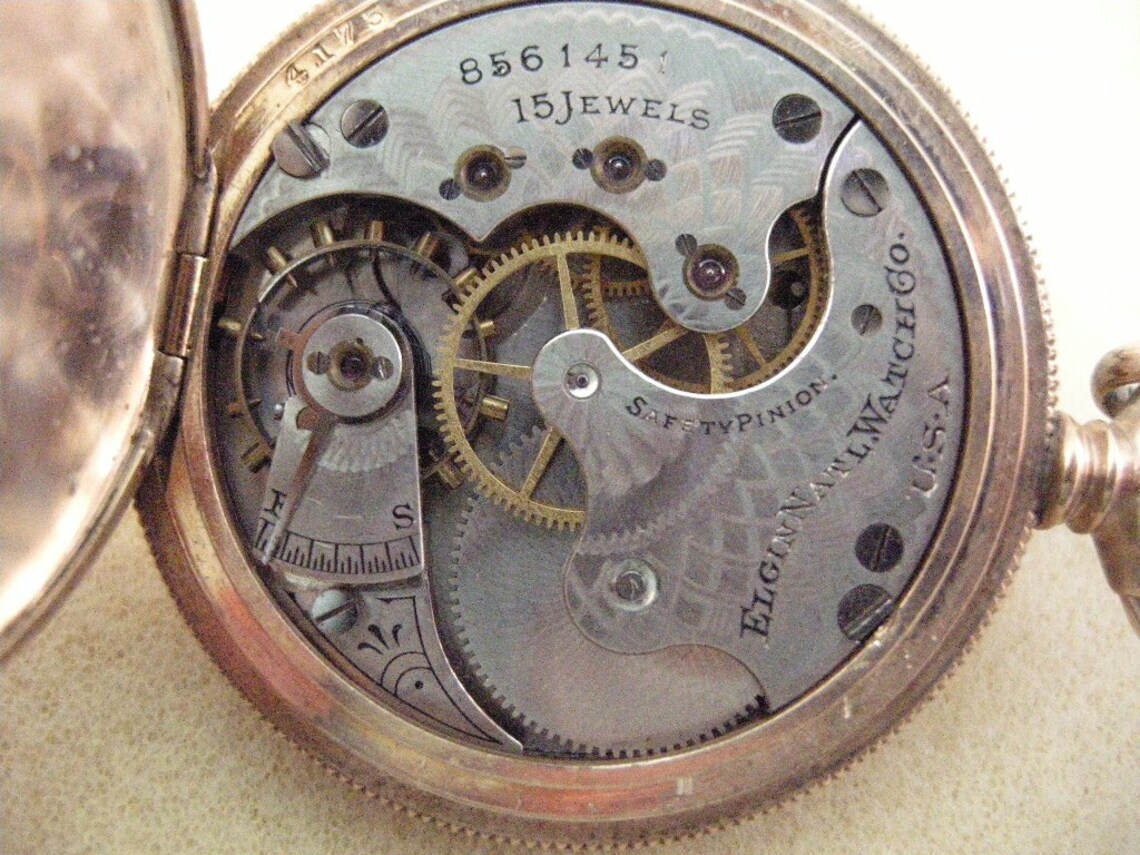 18991904 Gold Elgin Pocket Watch Etsy