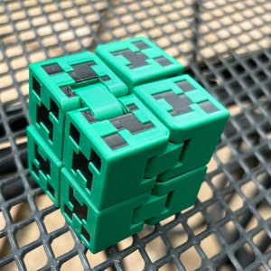 3d printed creeper, fidget cube