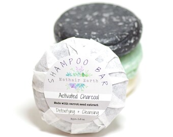 Activated Charcoal Shampoo Bar, pH Balanced Detox (2.8 oz)