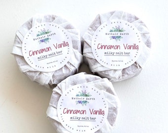 Handmade Coconut Milk Salt Bar, Natural Exfoliating Soap