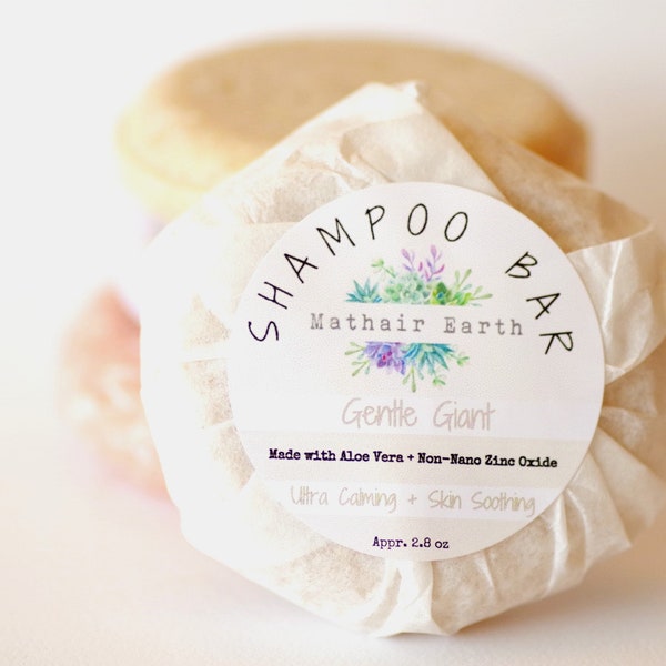 Shampoo Bar. Gentle Giant Shampoo Bar. Child & Baby Shampoo Bar. Natural Shampoo. Solid Shampoo Bar. SLS and SLES free.