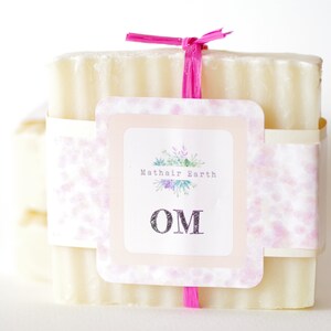 Om Bar Soap. Handmade soap by Mathair Earth. Mint Soap.  Essential Oil Soap. Handcrafted Soap. Mathair Earth. Om. Yogi.