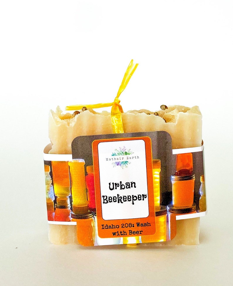 Urban Beekeeper Beer Soap. Handmade soap by Mathair Earth. Beer Soap. Natural Soap. Small Batch Soap. Handcrafted Soap. Green Beauty. image 1