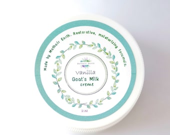 Goat's Milk Creme: Vanilla Scent, Natural Hydration (2oz)