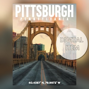Pittsburgh Wall Art | Pittsburgh Art | Pittsburgh | Pittsburgh Pennsylvania | Pittsburgh Printable
