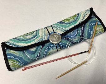 Straight and Circular Needle Case w/fabric options