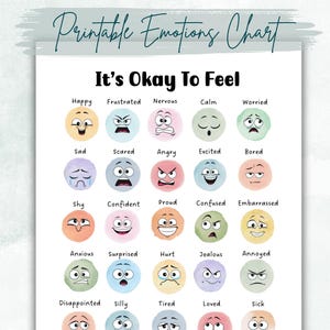 Boho how are you feeling poster, printable emotions chart, it&#39;s okay to feel, emotions poster for kids, educational printable, today i feel