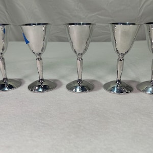 Sherry Silver Goblets | Set of 5 | Plator Spain |