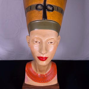 Queen Nefertiti Large Bust Sculpture | Vintage | Collectible | Egypt |