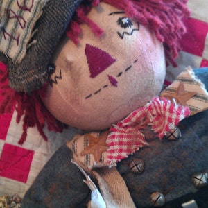 Soldiers and Sweethearts Andy, Primitive Raggedy Doll Pattern, PDF Version