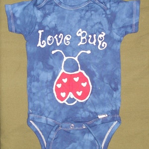 Lady Bug Love Bug Baby Batik Onesie for Valentines Day CUSTOM MADE image 2