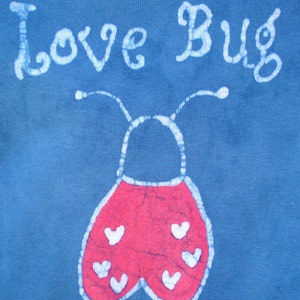 Lady Bug Love Bug Baby Batik Onesie for Valentines Day CUSTOM MADE image 3