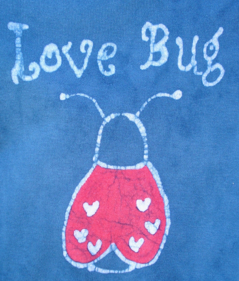 Lady Bug Love Bug Baby Batik Onesie for Valentines Day CUSTOM MADE image 3