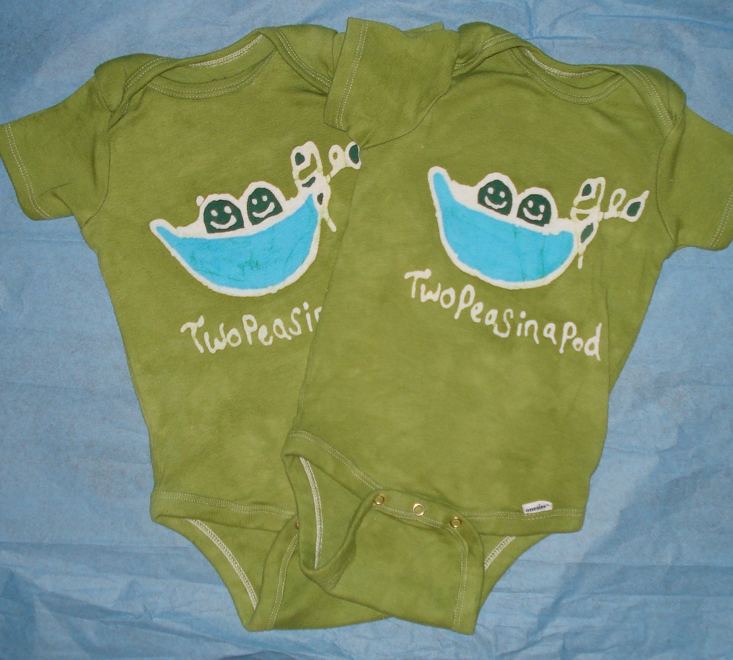 Twins Peas in a Pod Baby Onesie Youth Batik Tee Shirt TWO Etsy