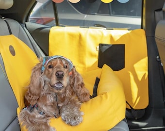 Dog Car Seat & Door Protector Set - Base Pet Travel Kit