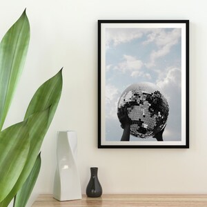 Disco Ball Wall Art, Disco Ball Printable Wall Art, Maximalist Wall art, Room Decor, Retro Disco ball, Funky wall art, Bar Cart Wall Art