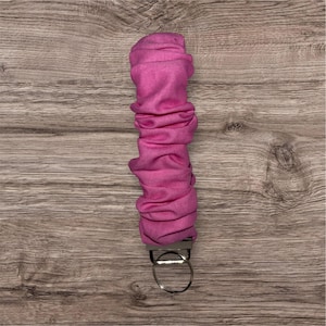 Pretty Pink-Scrunchie Wristlet- Key fob keychain