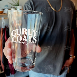 Pint Glass Mockup, Sipper Glass Mockup, Pub/Pint Beer Glass Mockup, Ice Coffee Glass Mockup, Glass Mockup, Drinkware Mockup 16oz Pint Glass