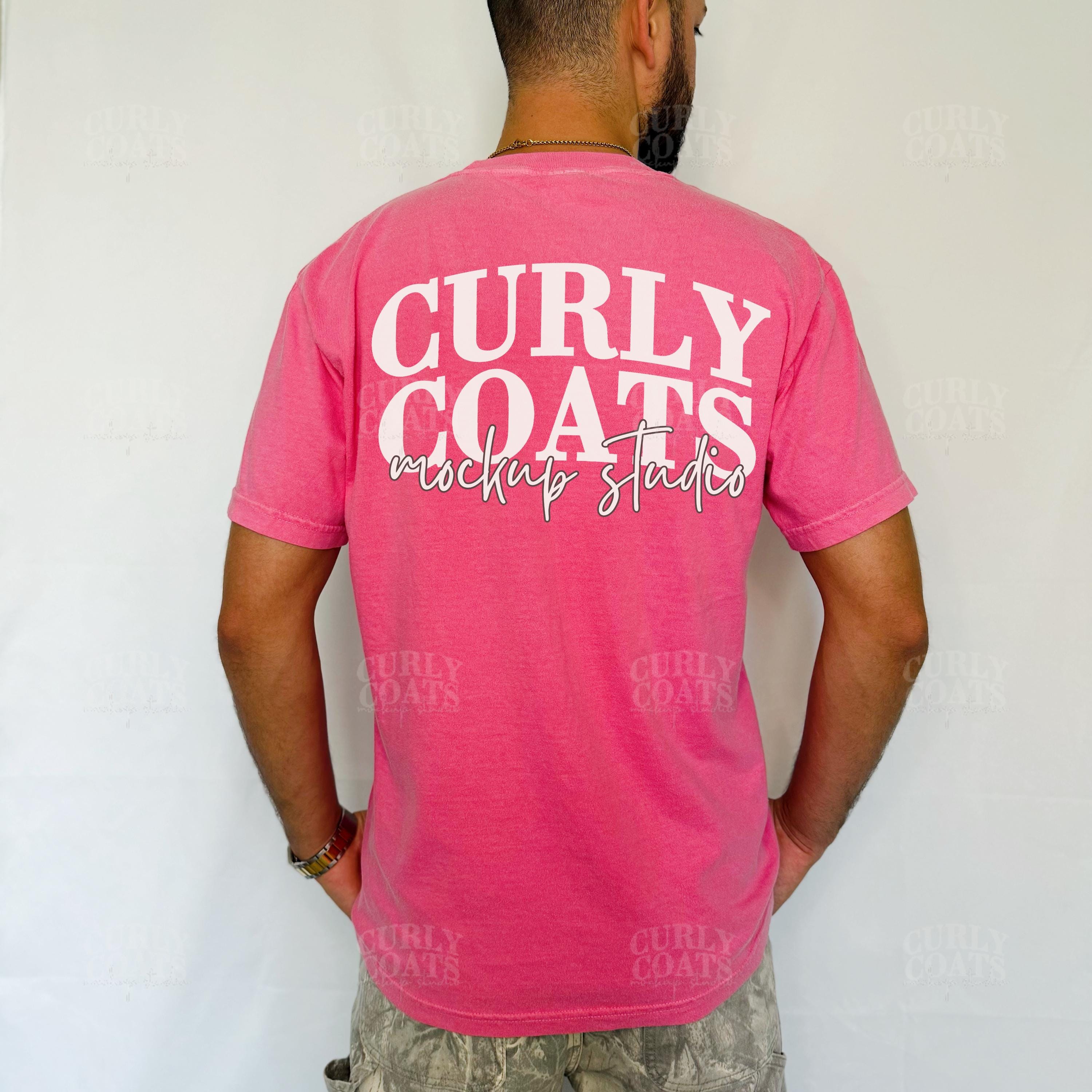 Pinkberry Tシャツ Crunchberry Comfort Colors C1717 Back Shirt Mockup | Pink