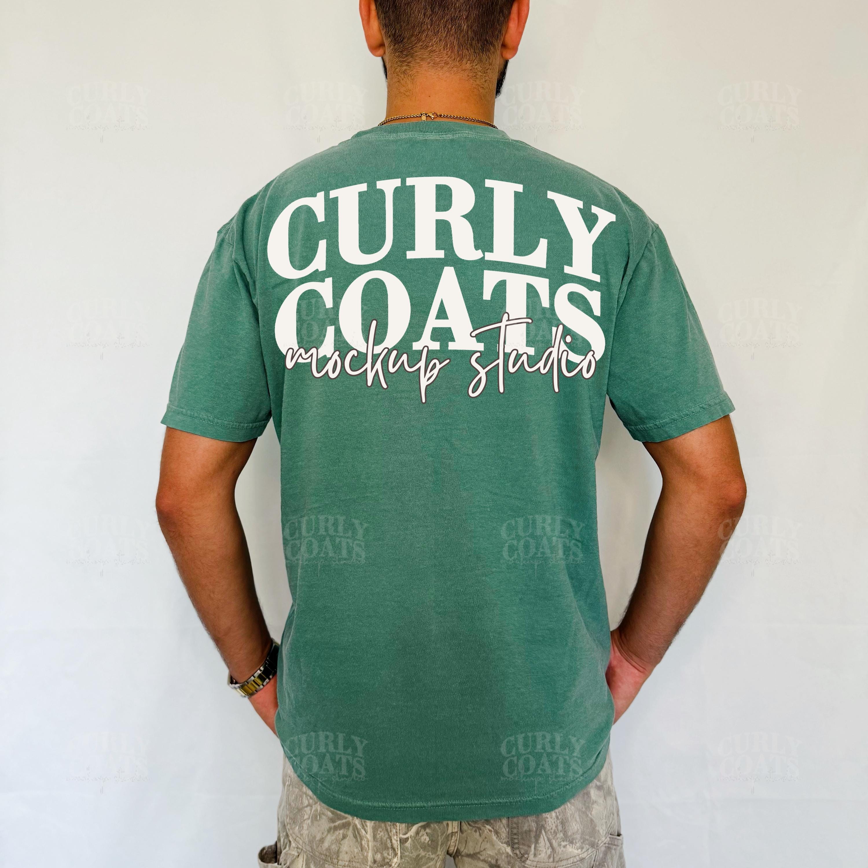 Light Green Comfort Colors 1717 Back View T-shirt Mockup | CC1717