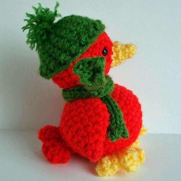 Crochet pattern Ready for Winter Red Bird