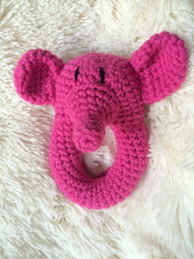 Lovey Elephant Rattle crochet pattern image 1