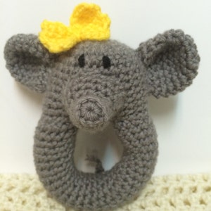 Lovey Elephant Rattle crochet pattern image 2