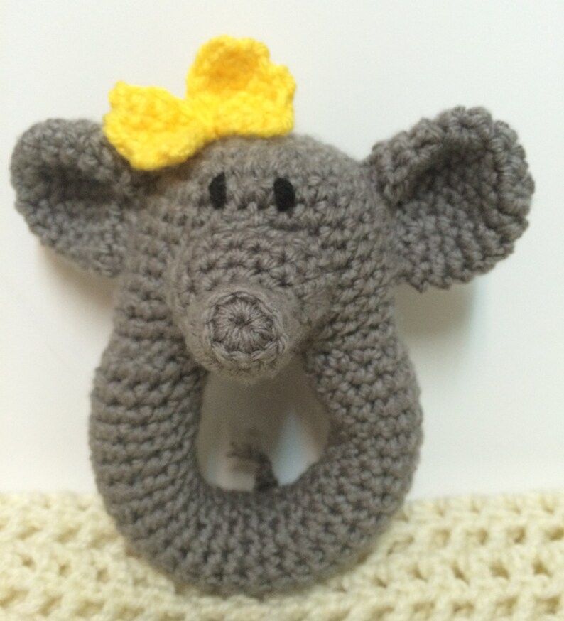 Lovey Elephant Rattle crochet pattern image 2