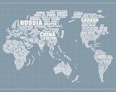 Typographical World Map