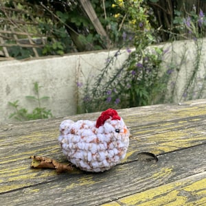Handmade crochet chicken