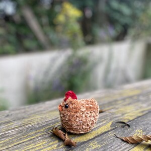 Handmade crochet chicken