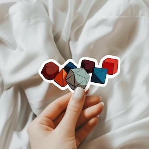 D&D Dice Vinyl Sticker, Waterproof Math Rocks Sticker, DND Water Bottle Sticker, Cute DnD Decal, Gaming Dice Laptop Sticker, TTRPG Sticker