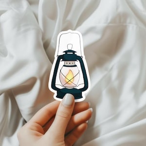 Adesivo de vinil para lanterna de acampamento, adesivo à prova d'água, adesivo para garrafa de água de acampamento, decalque fofo para acampamento, adesivo para laptop de acampamento, adesivo para lanterna