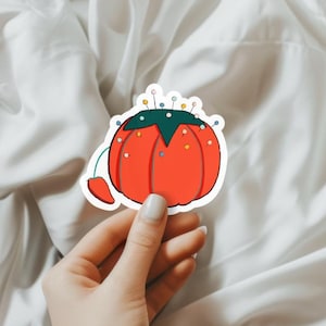 Coussin épingle en vinyle, Sticker imperméable, Sticker bouteille d'eau à coudre, Sticker couture mignon, Sticker couture pour ordinateur portable, Sticker courtepointe
