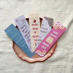 Variety Bookmark Set, cute bookmarks, laminated bookmarks, bookish gift, gift for book lover